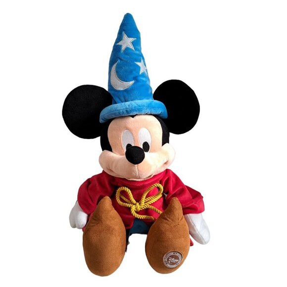 Disney Mickey Mouse Fantasia Wizard Sorcerer's Apprentice Stuffed Plush Toy 24” - Picture 1 of 4